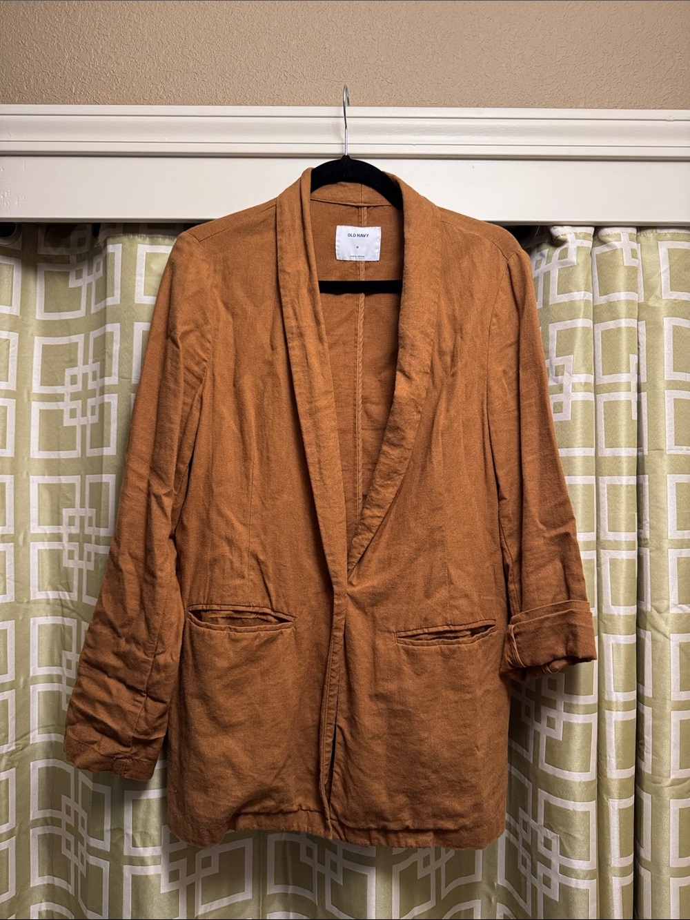 Old Navy Women's Rust Orange Open-Front Blazer